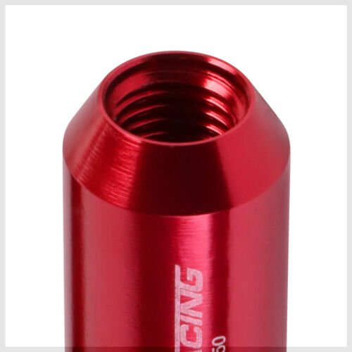 20 Red Aluminum M12x1.5 60mm Open End Extended Tuner Rim Wheel Lug Nut+Adapter Details about    