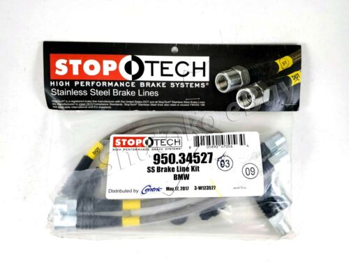 STOPTECH STAINLESS STEEL BRAIDED REAR BRAKE LINES FOR 08-13 BMW M3 E90