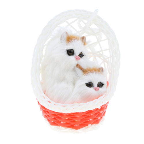 Simulation Faux Fur Animal Dog Cat Model Hanging Basket Rabbit Home Decoration 