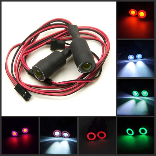 1Set 13mm 2LED Angel Eye LED Light Headlight Bulb for 1//10 RC Rock Crawler Cars