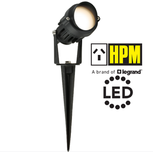 HPM The Lilo 12V LED Garden Light Spotlight 5W Warm White 3000K IP55 DIY Black