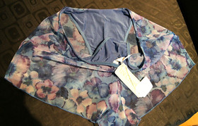 Lise Charmel Bleu Floral "Desir Desir" Sheer Embroidered French Knickers