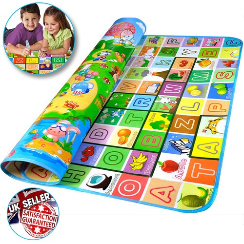 2 SIDE KIDS CRAWLING EDUCATIONAL GAME PLAY MAT SOFT FOAM PICNIC CARPET 150X180CM