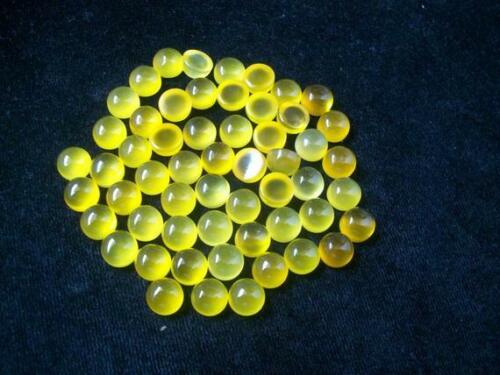 Details about   Natural Yellow Chalcedony Round Cabochon 7x7MM To 12x12mm loose Gemstone 
