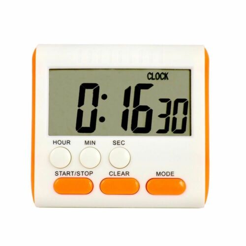 Magnetic Large LCD Digital Kitchen Timer with loud Alarm Count Up& Down Clock 