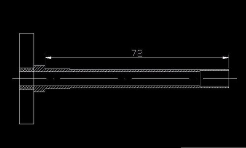 72mm Collet Holder Metric size Drawbar for 8mm Watchmaker Lathe
