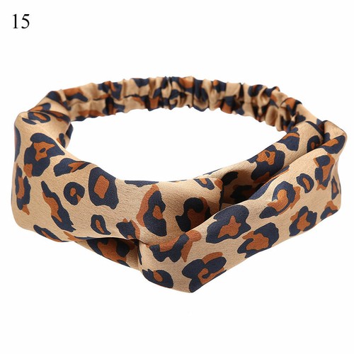 Blumen Leopardenmuster Kreuz Stirnband Sports Haarband Kopfband Haar Accessoires