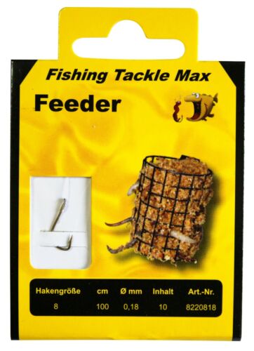 FTM Feeder Haken Bronze gebunden 100cm verschiedene Größen Fishing Tackle Max