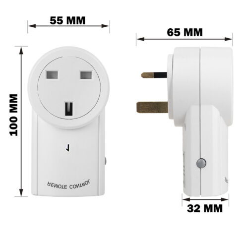 UK Remote Control Outlet Socket Wireless Light Switch for Household Appliances 
