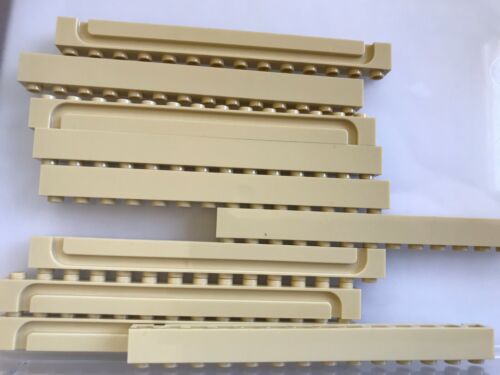 #64217-TAN-1 X 14 BRICK// MODIFIED WITH GROOVE-10 PIECES LEGO-NEW