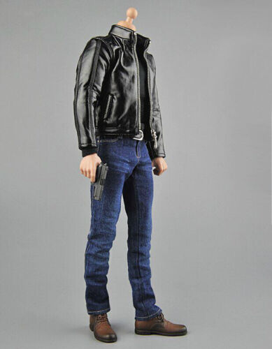 1/6 Agent Veste en Cuir Jeans Pistol Set Pour 12" Hot Toys PHICEN Figure ❶ USA ❶ 