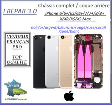 Châssis/coque assemblé iPhone 6/6S/7/8/8+/X/XR/XS Or/Argent/Rose/Gris/rouge/noir