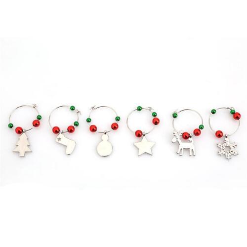 Christmas Glass Wine Glass Rings Charms Adorable Drink Party Favors WA 