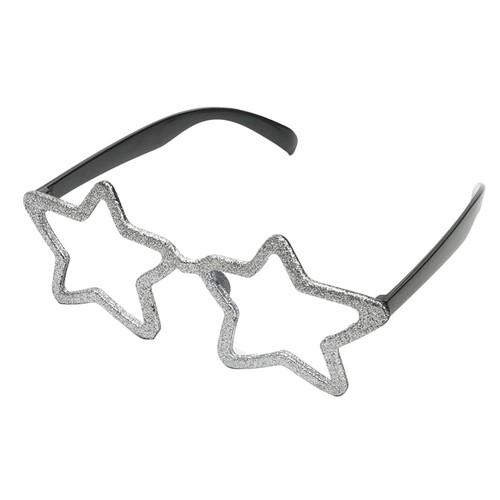Novelty Glitter Silver Five-point Star Sunglasses Adults Kids Party Glasses