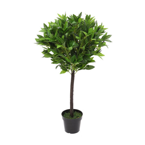 Artificial Tree Topiary Leaf Laurel Bushy Bay Trees Potted Plant Outdoor Indoor