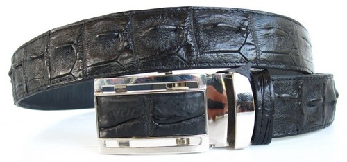 Genuine Real Backbone Crocodile Alligator Skin Leather Men/'s Black Belt 35-45/"