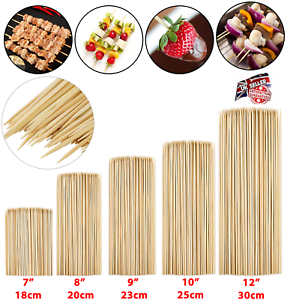 Details about  / 200 BAMBOO SKEWERS Wooden Kebab BBQ Fruit Chocolate Fountain Fondue Stick
