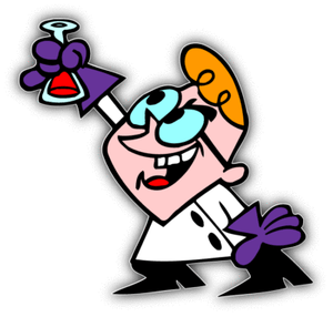 Dexter/'s Laboratory Flask Cartoon Car Bumper Sticker Decal 5/'/'x 5/'/'