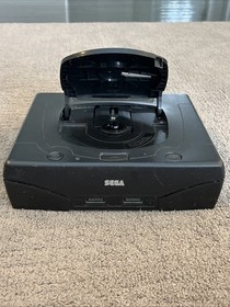 SEGA Saturn MK-80001A Black Console TESTED WORKS Video Game No Cords Or Control