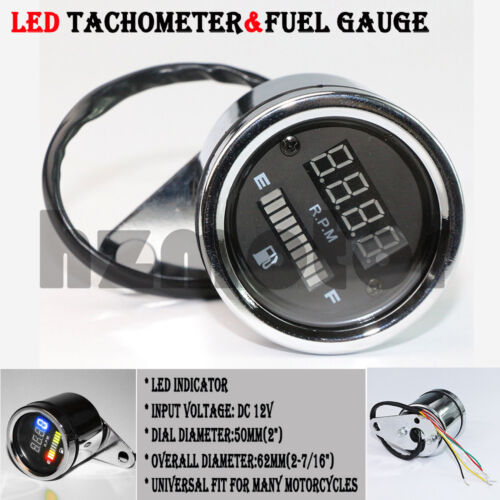 Tachometer & Fuel Gauge Fit Kawasaki Vulcan VN 500 750 800 900 1700 2000 Classic 