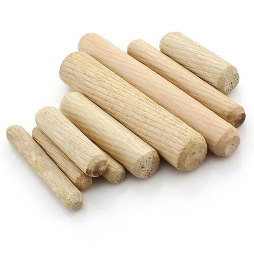 M10M12 Wood Dowel Pins Hardwood Multi-Grooved Chamfered Flutted Beech Wood 