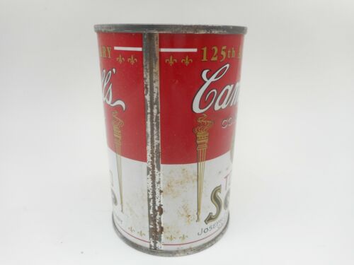 Vintage Campbell's Tomato Soup Can Advertising 125th Anniversary Penny Coin Bank 