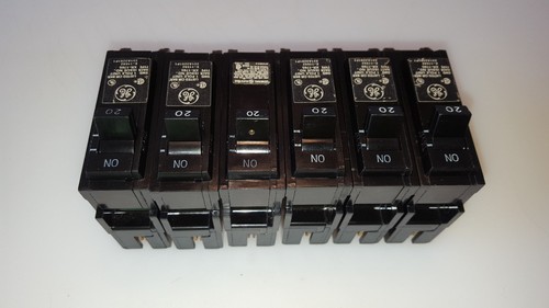 General Electric GE THQL1120 Circuit Breakers 20 Amp 1 Pole 120//240 VAC 6