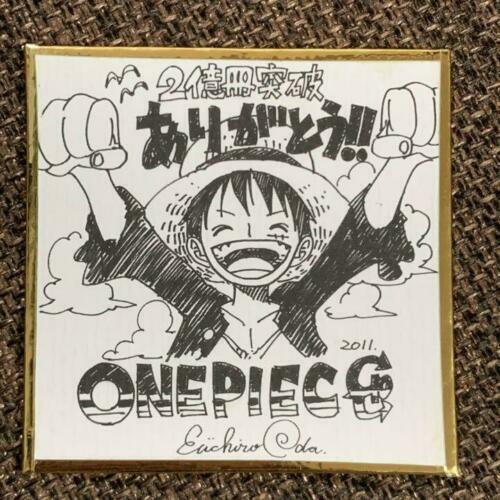 ONE PIECE Eiichiro Oda Autograph Shikishi 1500 ltd mini colored paper