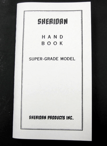 Sheridan Super grade air rifle Model A and B owners manual handbook