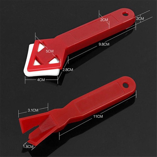 2Pcs Caulking Tool Kit Corner Joint Sealant Silicone Grout Remover Scraper Set