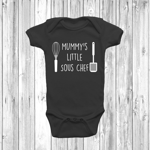Mummy/'s Little sous chef Baby Grow Body Costume Gilet Cadeau Mignon Travailleur Helper