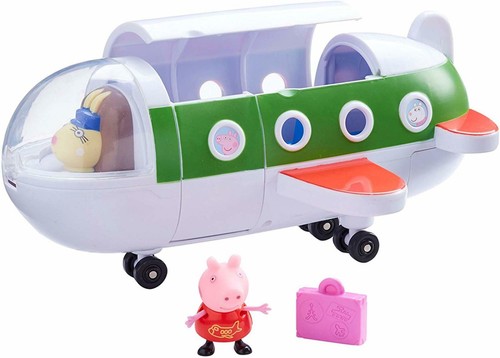Peppa Pig Air Jet Aeroplane Avion avec figurine Peppa et valises vacances Jouet
