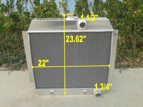 3 ROW Aluminum Radiator for 1951-1954 1952 1953 CHEVY L6 Bel Air cars W//COOLER