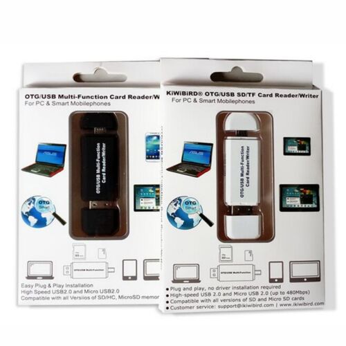 Mini Micro USB+USB 2.0 OTG Adapter SD T-Flash Memory Card Reader for Smart Phone