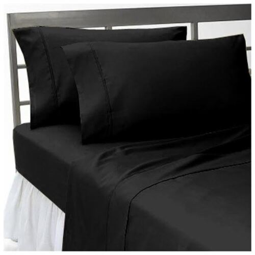 Select Bedding Collection US Sizes Black Solid Egyptian Cotton 1000 Thread Count 