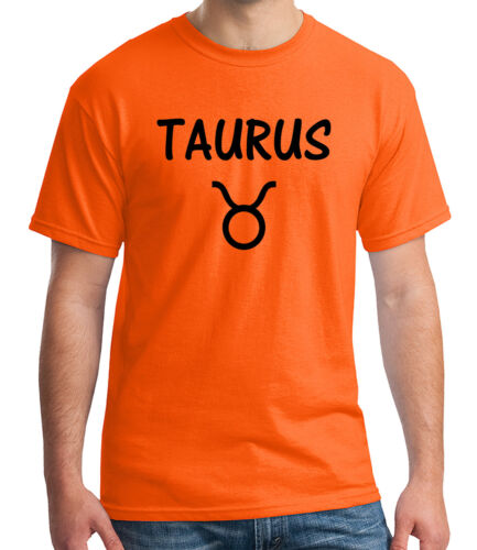 Zodiac Sign of The Bull Adult's T-shirt Symbol of Taurus Tee for Men 1832C 
