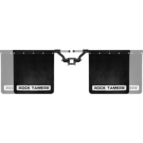 Rock Tamers 2.5/" Hub Mudflap System Matte Black//Stainless Steel Trim Plates