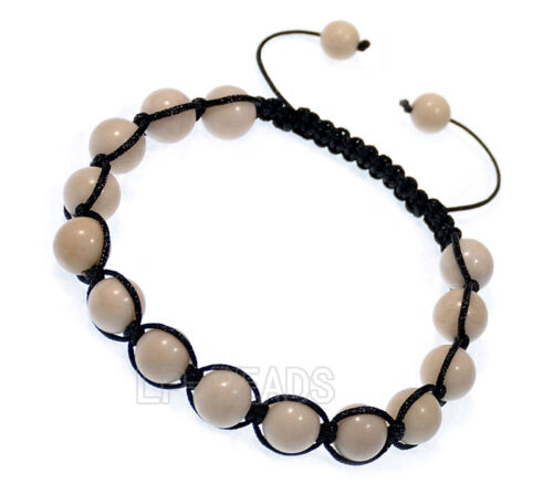 Handmade femme homme 8 mm pierres naturelles MACRAME perles bracelet réglable