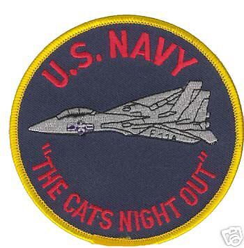 NAVY F-14 CATS NIGHT OUT TEAM PATCH