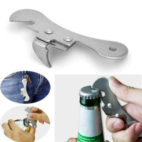 Stainless Steel Compact Manual Tin Can Opener Bottles Beer Jar Openers E2D3 