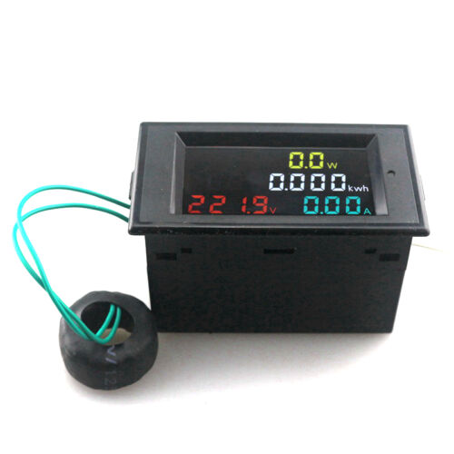 LCD Digital AC Voltímetro Amperímetro Medidor de energía de alimentación actual de kWh CT 200 ~ 450V100A 