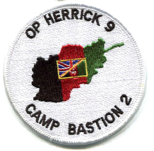 NATO ISAF Helmand Afghanistan Theater OP HERRICK 9 vel©®Ø Patch UK Camp Bastion