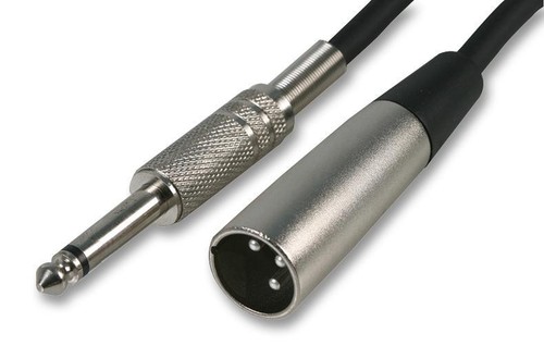 3 pin XLR Male Plug to 6.35mm 1//4/" TS Mono Jack Male Plug in 1m 3m 5m Lengths