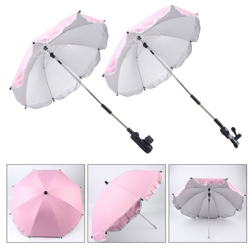 Sun Umbrella Parasol Kids Baby Buggy Pram Stroller Shade Canopy Covers Pink