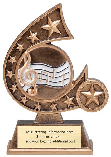 MUSIC KARAOKE SINGING RECOGNITION AWARD TROPHY FREE TEXT M*RCS133