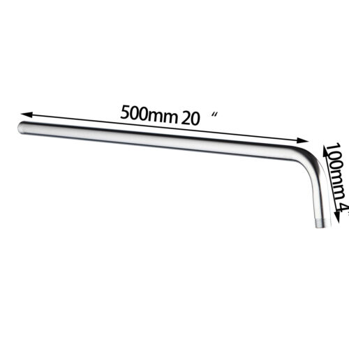 e-BUB Stainless Steel In Wall 600mm Chrome Extendsion Shower Arm For Shower Head 