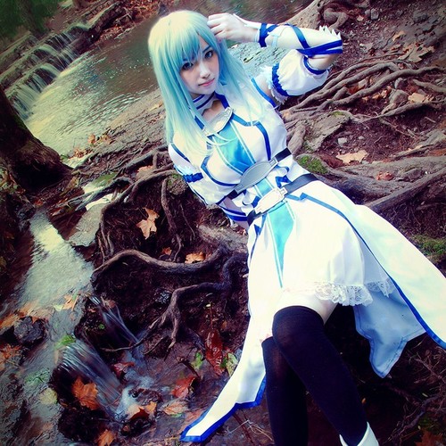 Anime Sword Art Online Yūki Asuna Vaporeon Cosplay Costume Fall Set