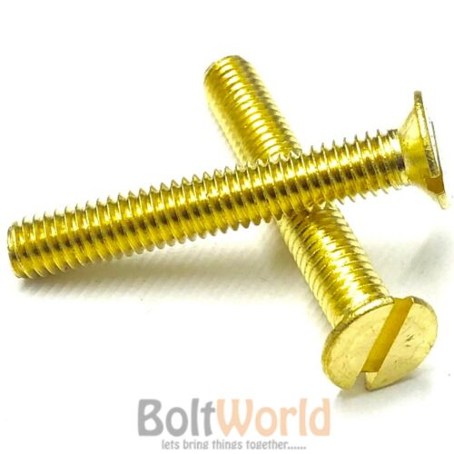 M8 Machine Screws Slotted Countersunk Solid Brass