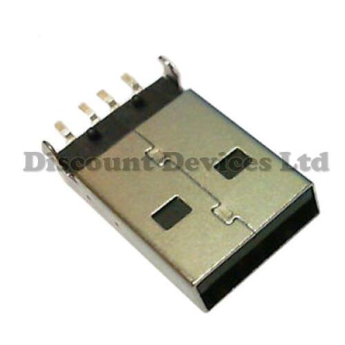 USB-A Macho PCB SMD horizontal Enchufe/conector de placa de circuito impreso 