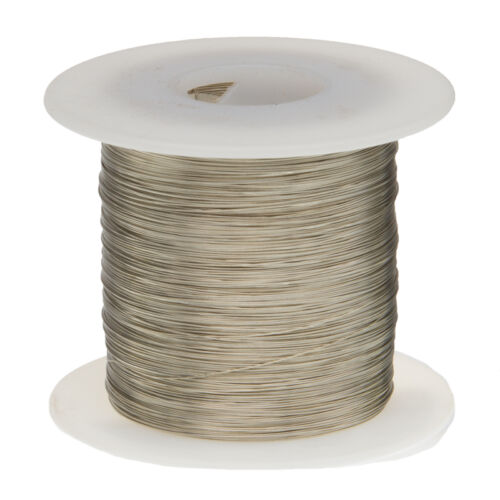 28 AWG Gauge Tinned Copper Wire Buss Wire 500' Length 0.0126" Silver 